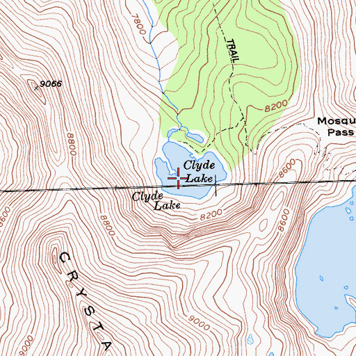 Topographic Map of Clyde Lake, CA