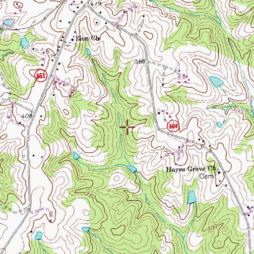Topographic Map of Union Level Census Designated Place, VA