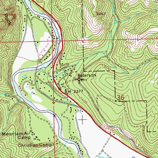 Topographic Map of Cliffdell Census Designated Place, WA