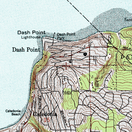 Topographic Map of Dash Point Census Designated Place, WA