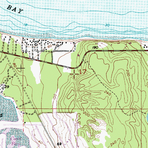 Topographic Map of Hansville Census Designated Place, WA