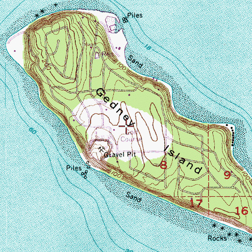 Topographic Map of Hat Island Census Designated Place, WA