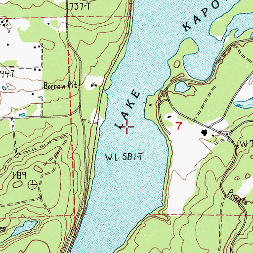 Topographic Map of Kapowsin Census Designated Place, WA