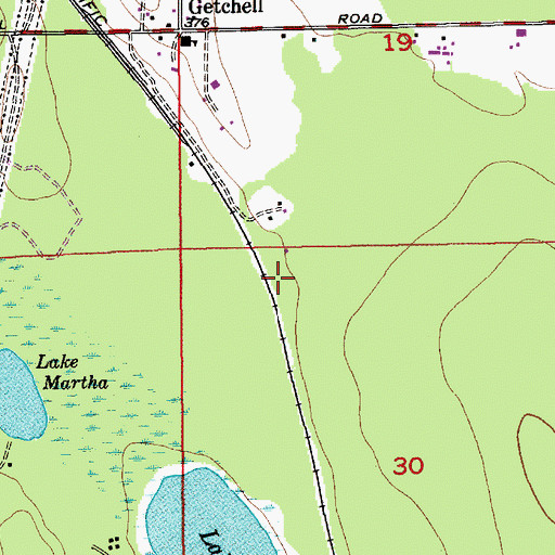 Topographic Map of Lake Cassidy Census Designated Place, WA