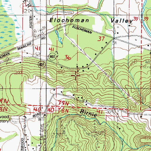 Topographic Map of Lower Elochoman Census Designated Place, WA