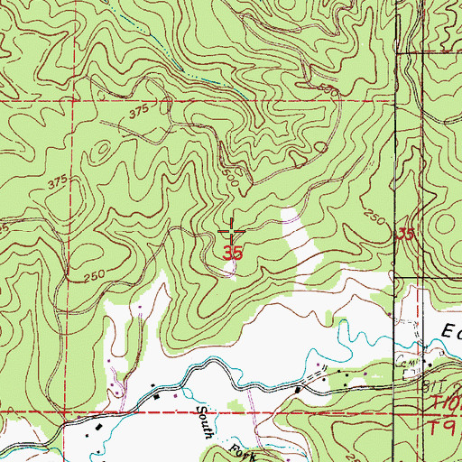 Topographic Map of Rosburg Census Designated Place, WA