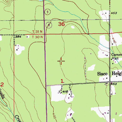 Topographic Map of Sisco Heights Census Designated Place, WA