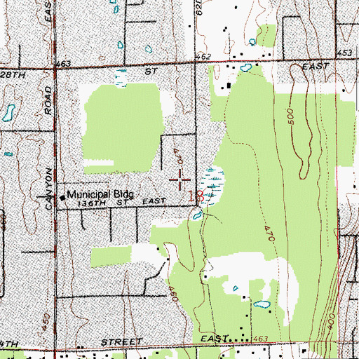 Topographic Map of Summit View Census Designated Place, WA