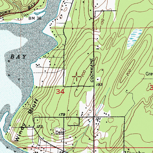 Topographic Map of Vaughn Census Designated Place, WA