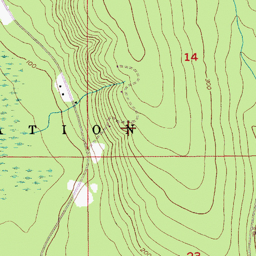 Topographic Map of Waterworks Census Designated Place, WA