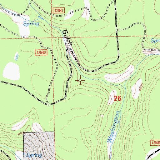 Topographic Map of Coffee Mill Gulch, CA