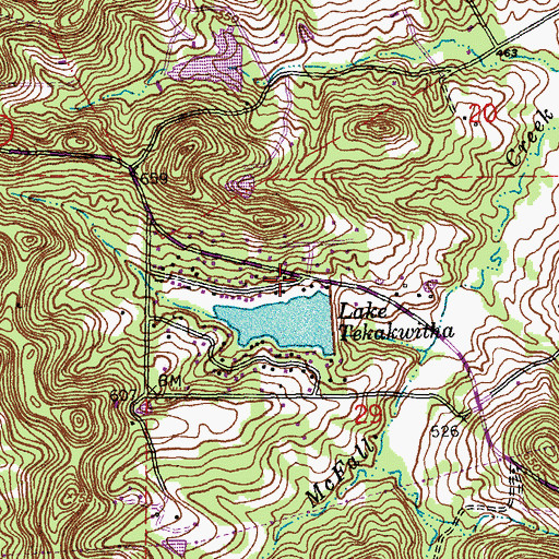 Topographic Map of Village of Lake Tekakwitha, MO