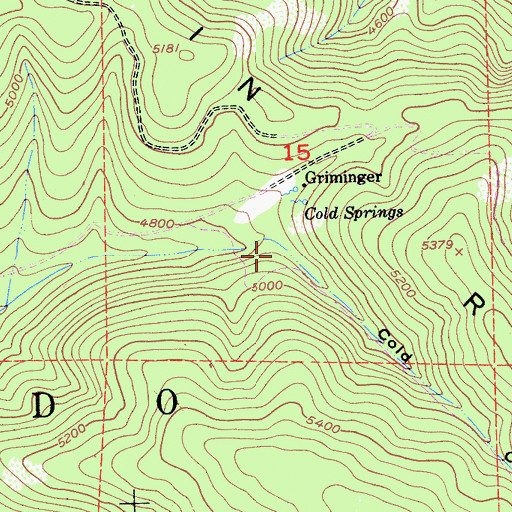 Topographic Map of Cold Canyon, CA