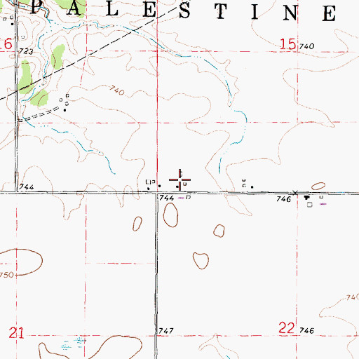 Topographic Map of Delaney Farms, IL