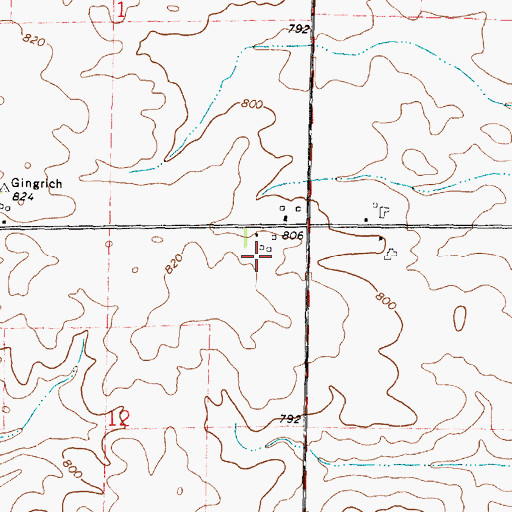 Topographic Map of Lone Willow Farm, IL