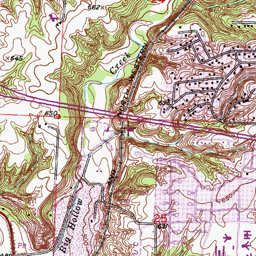 Topographic Map of Dantone Greenhouses, IL