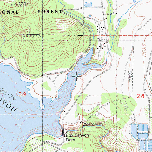 Topographic Map of Cold Creek, CA
