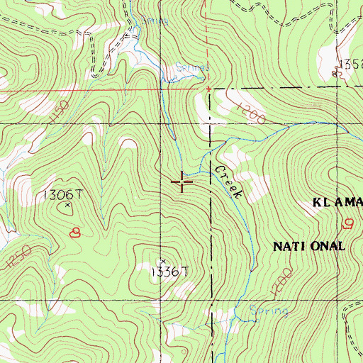 Topographic Map of Cold Creek, CA