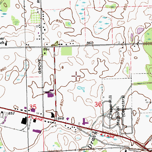 Topographic Map of Royal Scot Golf Course, MI