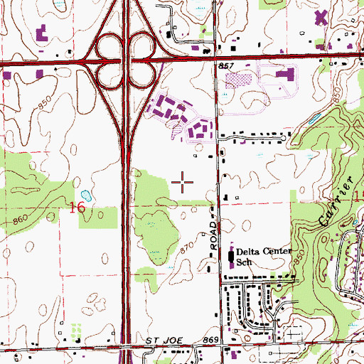Topographic Map of Century Park Mobile Home Park, MI