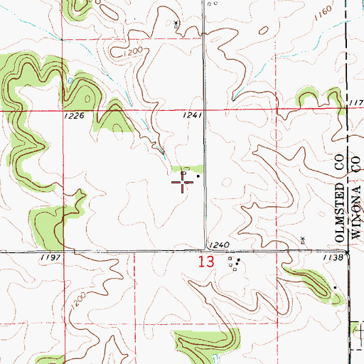Topographic Map of Klassen Farms, MN