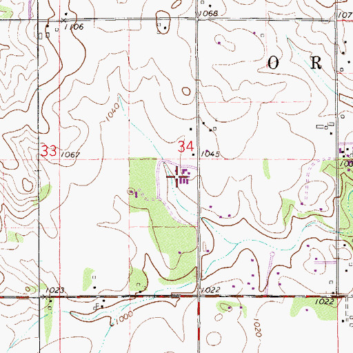Topographic Map of Sargent's Landscape Nursery, MN