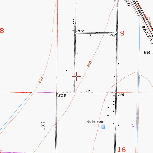 Topographic Map of Allensworth Census Designated Place, CA
