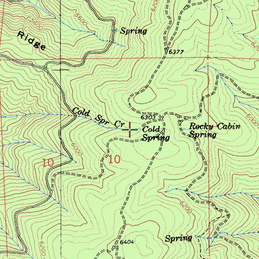 Topographic Map of Cold Spring, CA