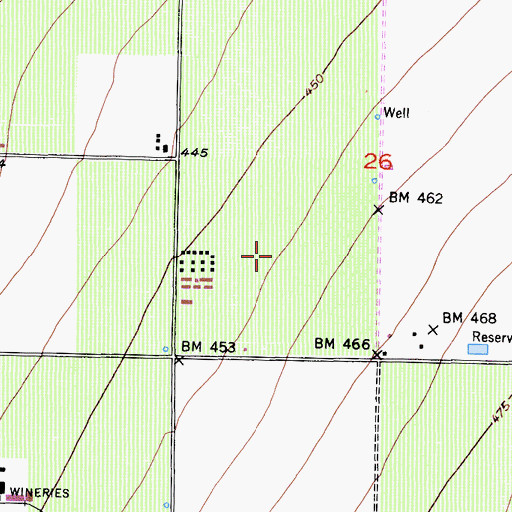 Topographic Map of Rodriguez Camp Census Designated Place, CA