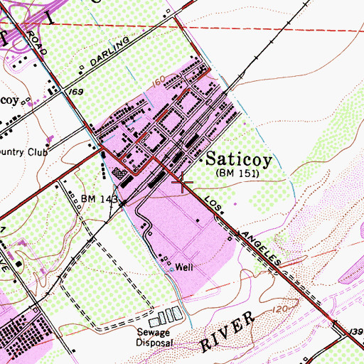Topographic Map of Saticoy Census Designated Place, CA