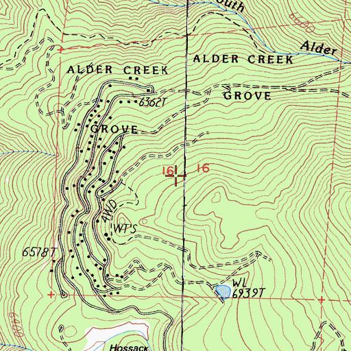 Topographic Map of Sequoia Crest Census Designated Place, CA