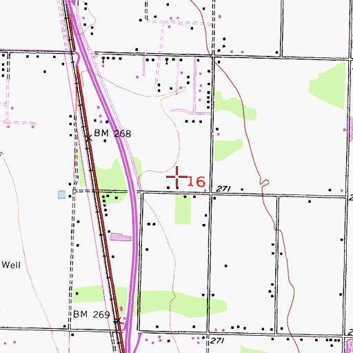 Topographic Map of Teviston Census Designated Place, CA