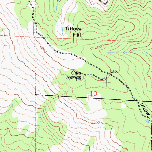 Topographic Map of Cold Spring, CA