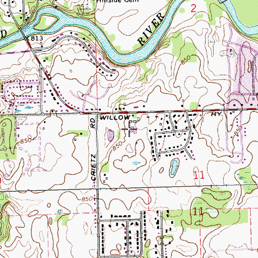 Topographic Map of Great Lakes Christian College, MI
