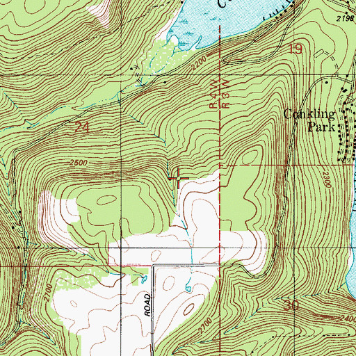 Topographic Map of Conkling Park Census Designated Place, ID
