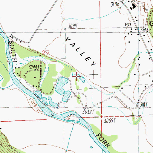 Topographic Map of Garden Valley Census Designated Place, ID