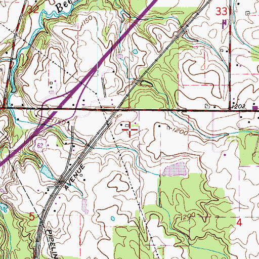 Topographic Map of Molesky Greenhouses, OH