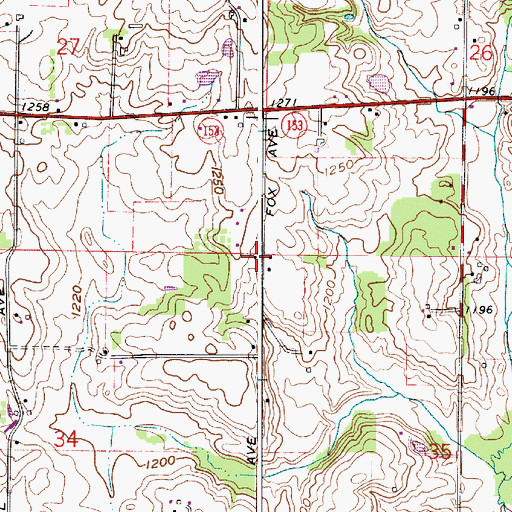 Topographic Map of Lily of the Valley Herb Farm, OH