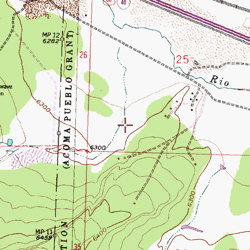 Topographic Map of Anzac Village Census Designated Place, NM