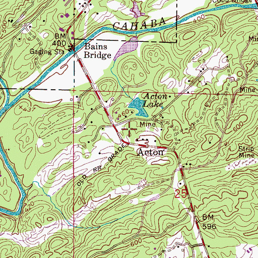 Topographic Map of Riverchase United Methodist Church, AL