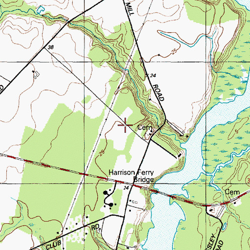 Topographic Map of Mother Hen Farms, MD