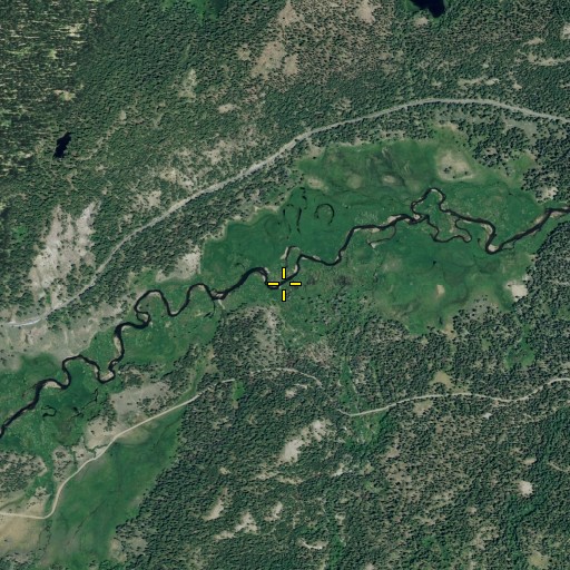 Aerial/Satellite Image of Cold Stream, CA
