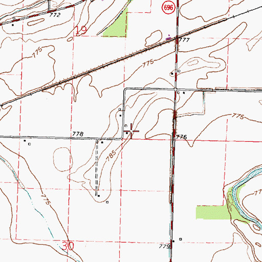 Topographic Map of Maple Ridge Farms, OH