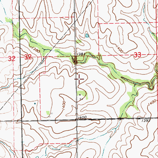 Topographic Map of Pretzer Hog Farm, NE