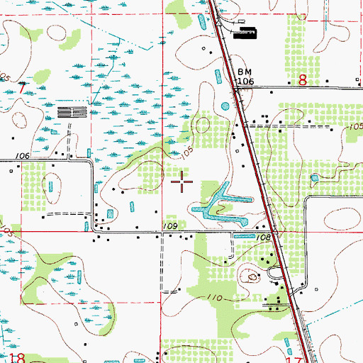 Topographic Map of McGee Farm, FL