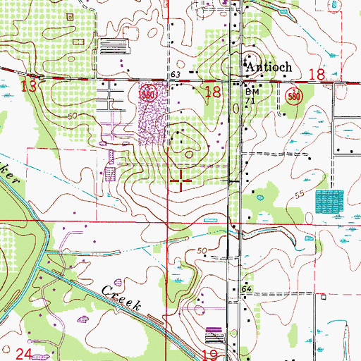 Topographic Map of Favorite Farms, FL