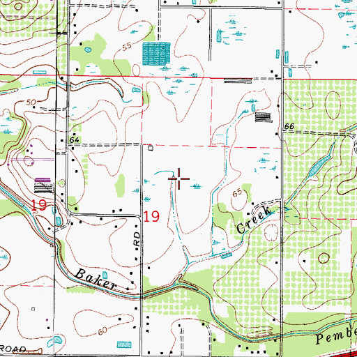 Topographic Map of Circle S Farms, FL