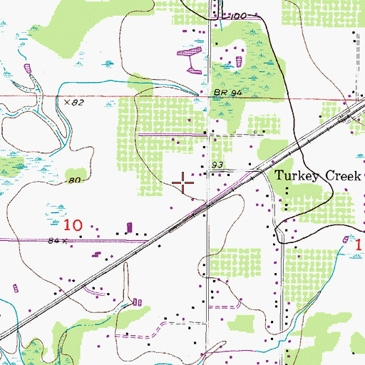 Topographic Map of One Heart Farms, FL