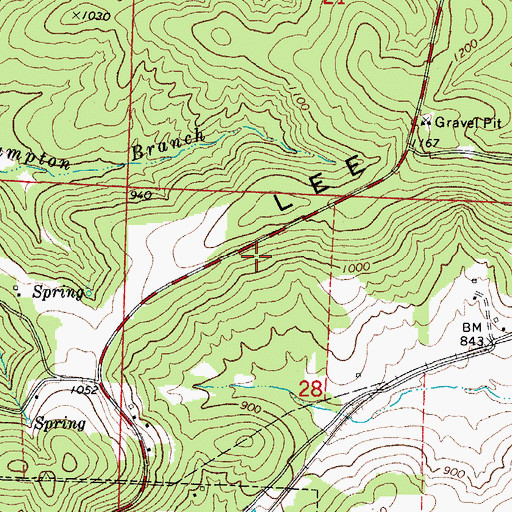 Topographic Map of Township of Marion County, AR