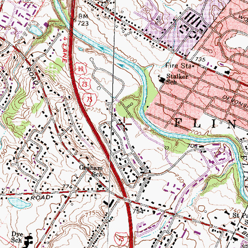Topographic Map of River Forest Golf Course, MI